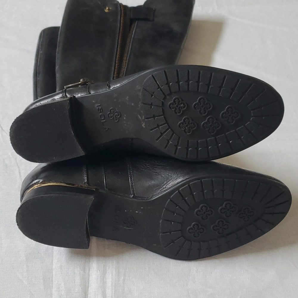 Isola black leather boots - Picture 3 of 10